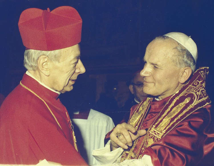 Prymas Polski Stefan Wyszyński i papież Święty Jan Paweł II