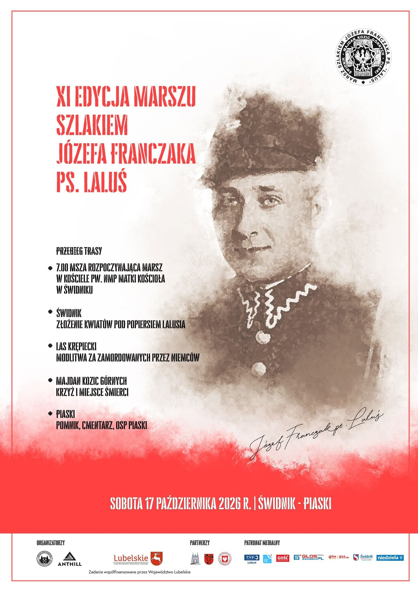 XI Edycja Marszu Szlakiem Józefa Franczaka ps. „Laluś”