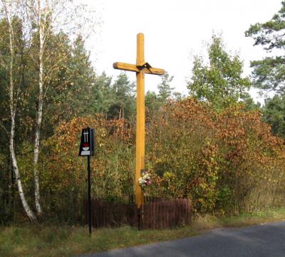 Krzyż powstańców wielkopolskich upamiętniający walki toczone w pobliskich lasach - Solec Kujawski