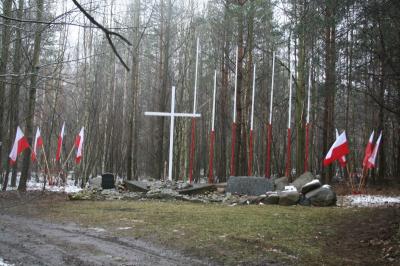 Mogiła w lesie Lućmierskim - Zgierz
