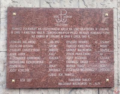 Tablica poświęcona żołnierzom Armii Krajowej - Lublin