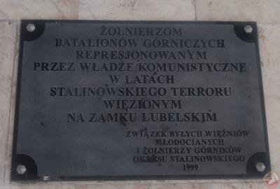 Tablica poświęcona żołnierzom batalionów górniczych - Lublin