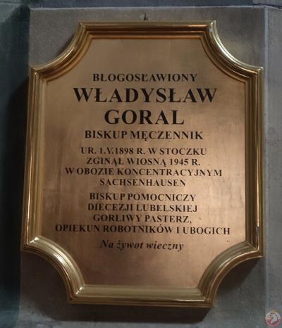 Tablica upamiętniająca bp. Władysława Gorala - Lublin