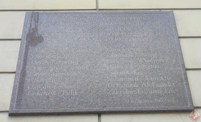 Tablica upamiętniająca ofiary bombardowania - Lublin