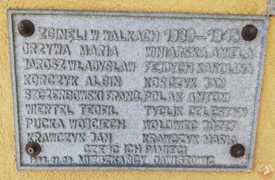 Tablica upamiętniająca poległych na polu chwały - Jawiszowice