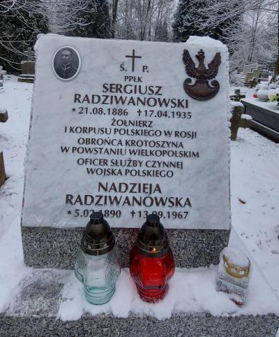Grób ppłk. Sergiusza Radziwanowskiego - Kraków