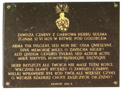 Tablica upamiętniająca Zawisze Czarnego - Kraków