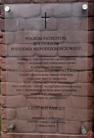 Pomnik pamięci Polskim patriotom żołnierzom podziemia niepodległościowego