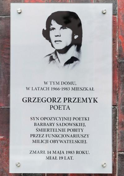 Tablica upamiętniająca Grzegorza Przemyka - Warszawa