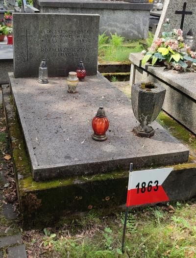 Grób Leona Medyckiego - powstańca styczniowego