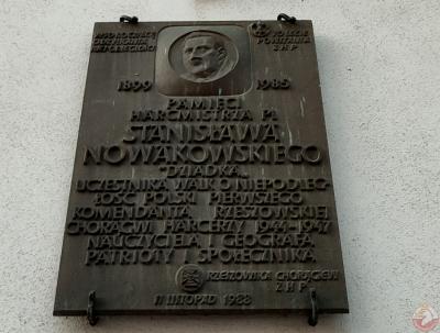 Tablica upamiętniająca harcmistrza Stanisława Nowakowskiego - Rzeszów