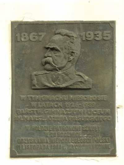 Tablica poświęcona Józefowi Piłsudskiemu - Białystok