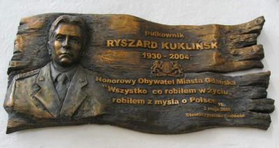 Tablica upamiętniająca płk Ryszarda Kuklińskiego - Gdańsk