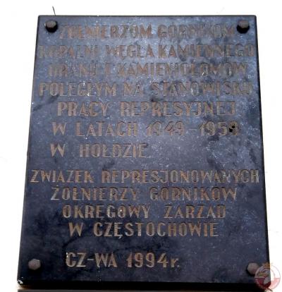 Tablica poświęcona żołnierzom - górnikom - Częstochowa