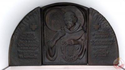 Tablica upamiętniająca św. Rafała Kalinowskiego patrona Związku Sybiraków - Częstochowa