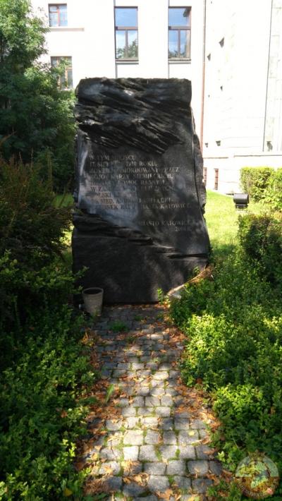 Pomnik upamiętniający miejsce śmierci Andrzeja Mielęckiego - Katowice