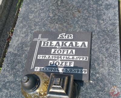 Grób wojenny Józefa Błąkały - Kobiór