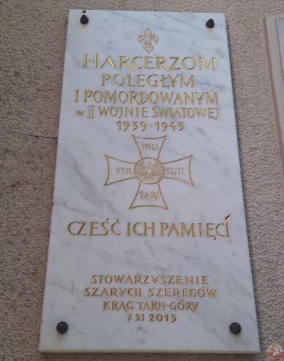 Tablica pamięci harcerzy poległych i pomordowanych w II wojnie światowej - Tarnowskie Góry