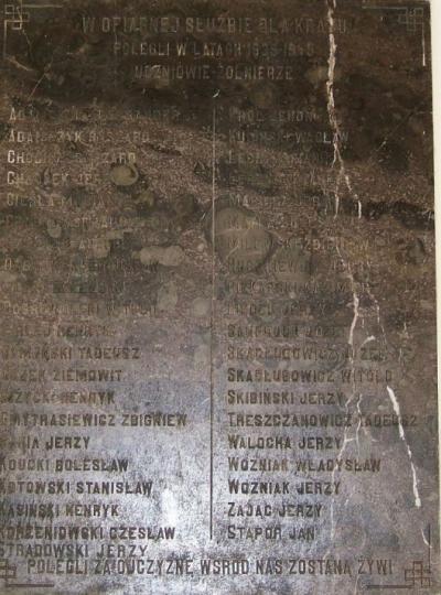 Tablica poświęcona uczniom byłego gimnazjum i liceum im. J. Śniadeckiego poległym w latach 1939 - 1945 - Kielce