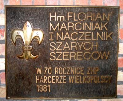Tablica pamięci hm. Floriana Marciniaka - Poznań