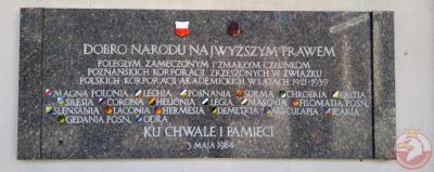 Tablica poległym członkom Magna Polonia - Poznań