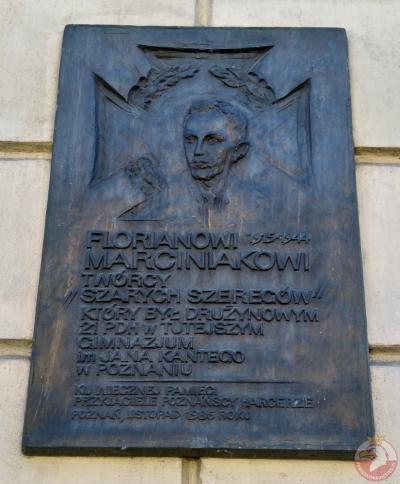 Tablica upamiętniająca Floriana Marciniaka - Poznań