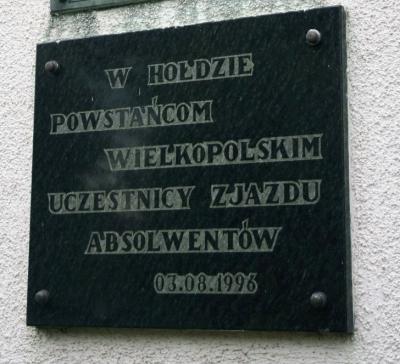 Tablica w hołdzie powstańcom wielkopolskim - Zielona Wieś